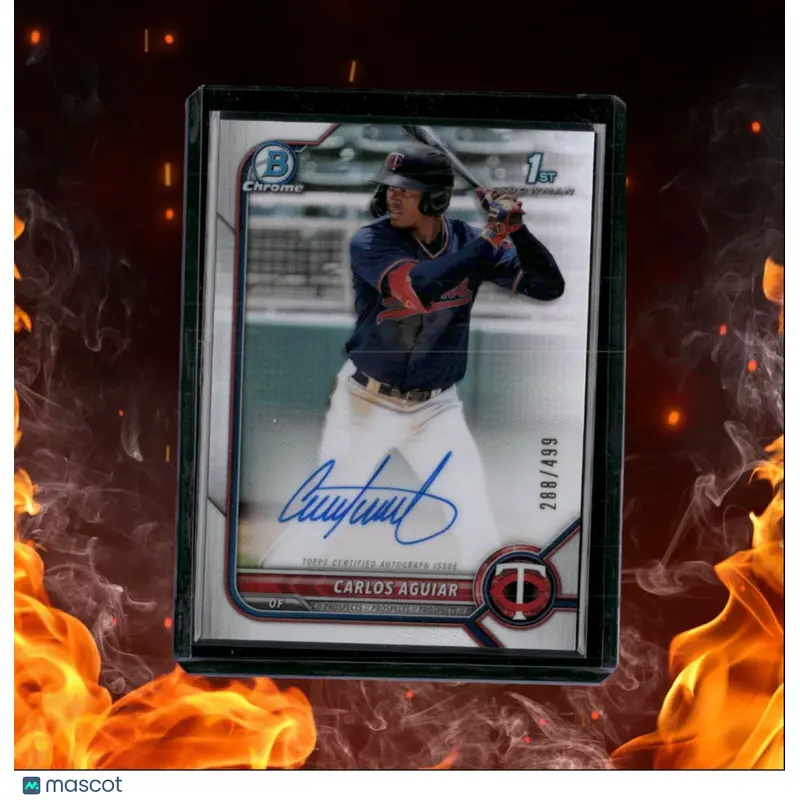 2022 Bowman Chrome Carlos "Agular" Agulair 1st Prospect Refractor Auto 288/499