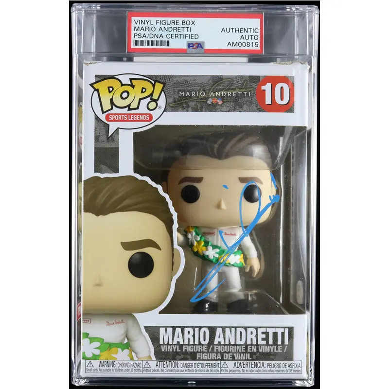 Mario Andretti Signed Funko Pop PSA/DNA Autographed Nascar Racing