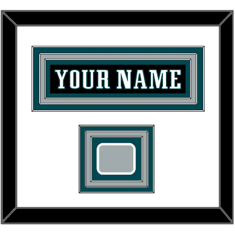 Philadelphia Nameplate & Super Bowl Jersey Patch - Alternate Black - Triple Mat 1
