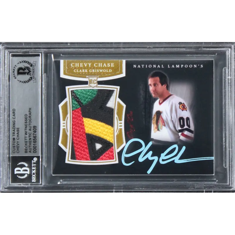 Chevy Chase Christmas Vacation Signed Relic Card One of One BAS Slab #16567409