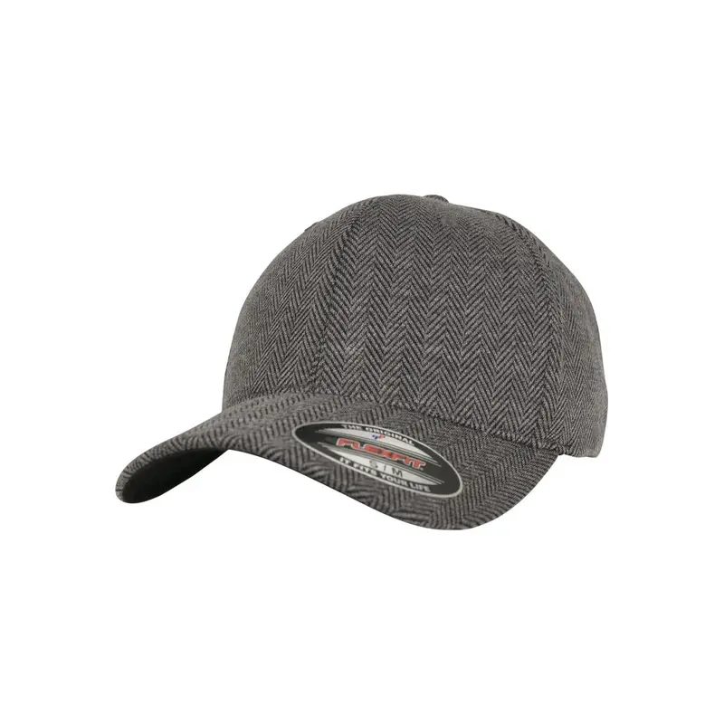 Flexfit Cap - Heringbone Melange - Black/Heather Grey