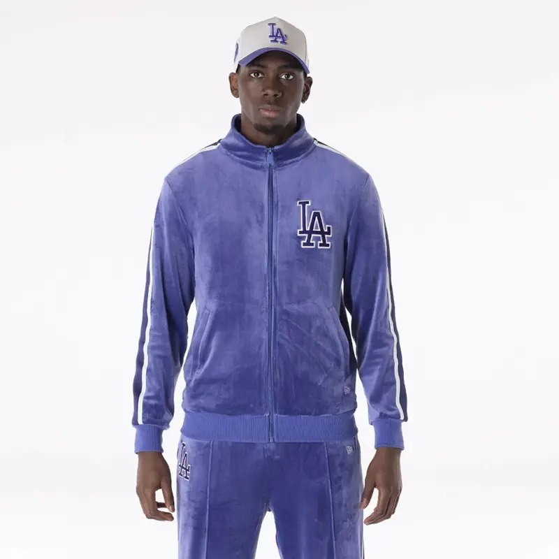LA Dodgers MLB Velour Dark Blue Track Jacket