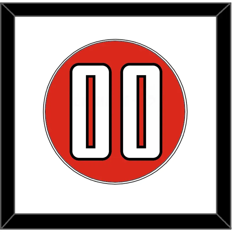 Texas Tech Baseball Number - Alternate Red (2018-2019) - Single Mat 1