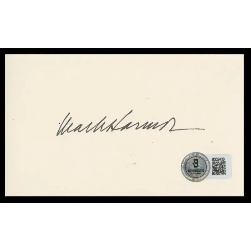 Mark Harmon NCIS Authentic Signed 3x5 Index Card Autographed BAS #BS29438