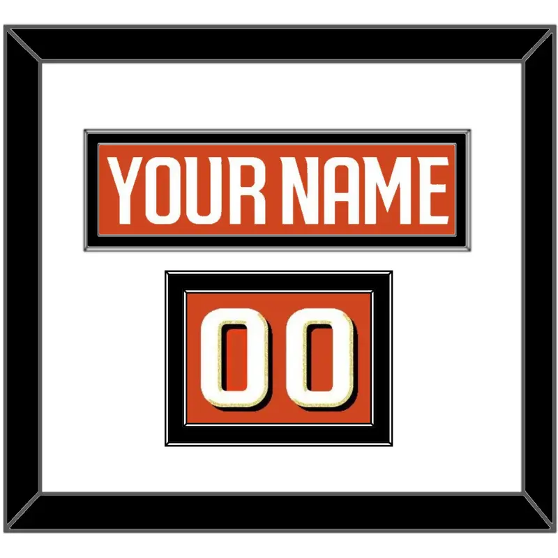 Anaheim Nameplate & Number (Shoulder) - Home Orange - Double Mat 1