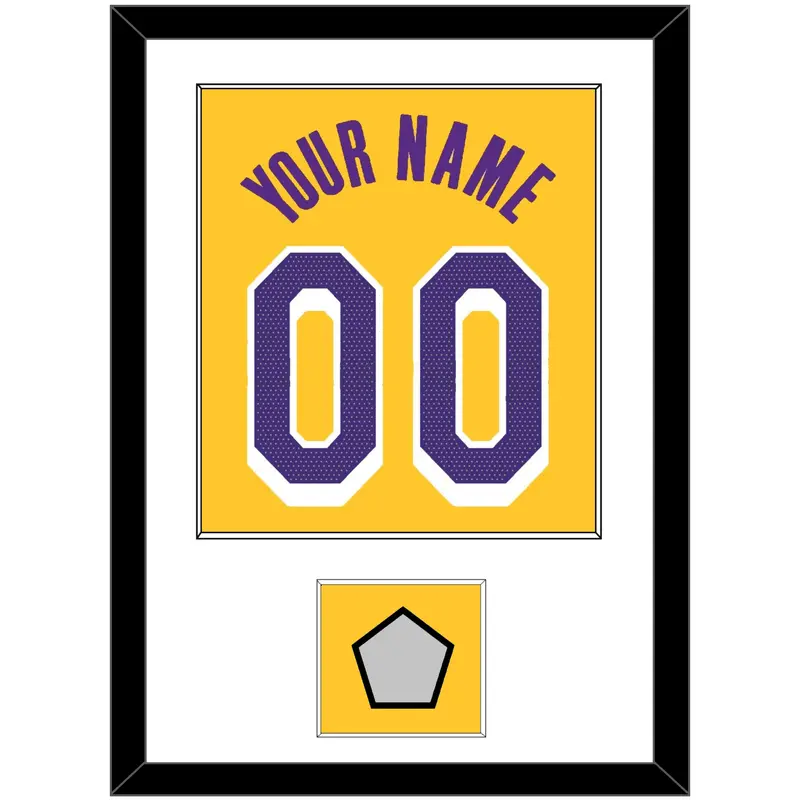 Los Angeles Name & Number With Champions Patch - Yellow Icon - Single Mat 1