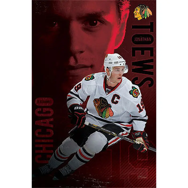 Jonathan Toews "Red Hot" Chicago Blackhawks NHL Action Poster - Costacos Sports