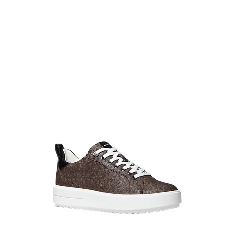 MICHAEL KORS TENNIS SHOE BROWN EMMET LACE UP, 43S2EMFS3B BROWN