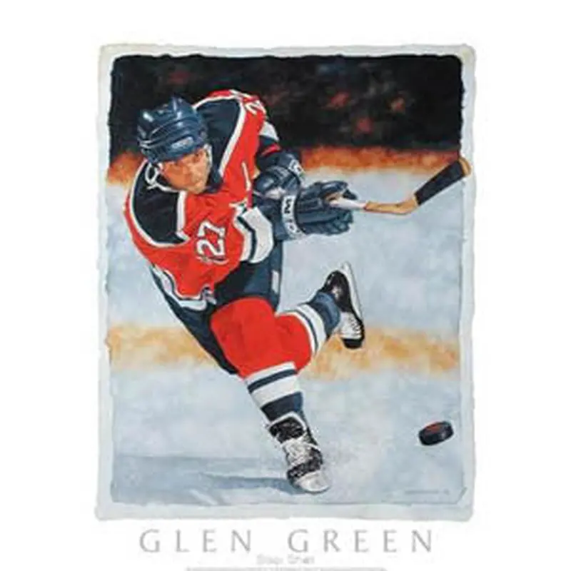 "Slap Shot" Hockey Art by Glen Green - CAP 2003