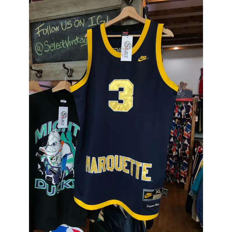 Vintage Nike Marquette Dwayne Wade College Jersey XL