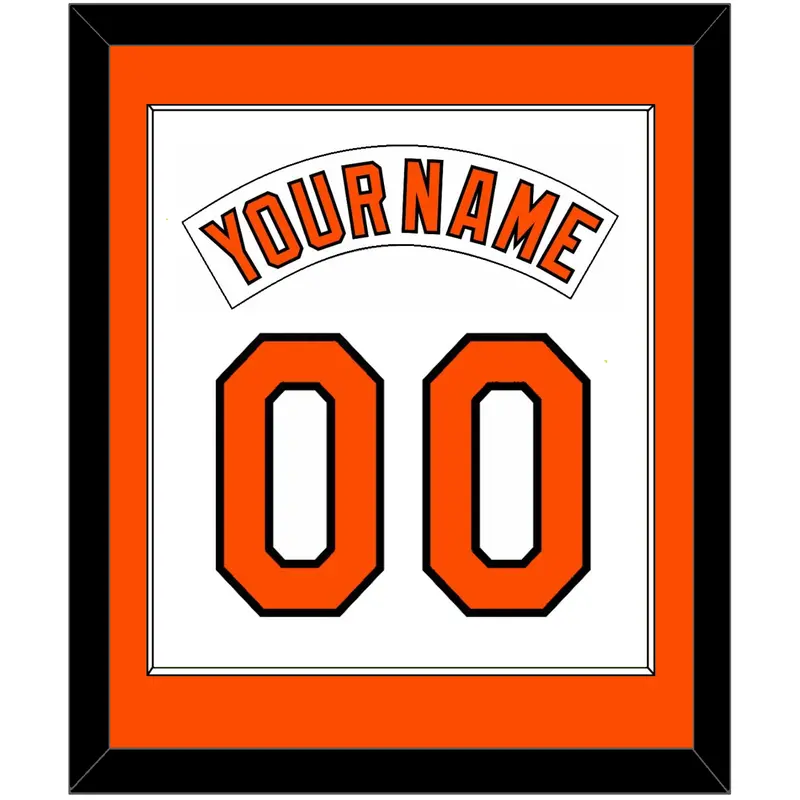 Baltimore Nameplate & Number Combined - Home White (1978-1988) - Single Mat 1