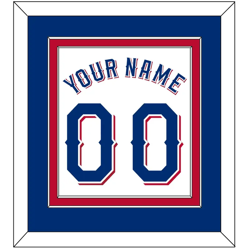 Texas Name & Number - Home White (2020-2023) - Double Mat 3