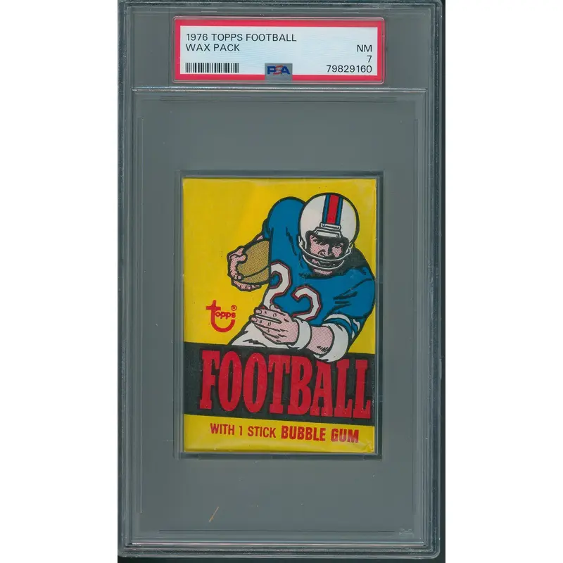 1976 Topps Football Unopened Wax Pack PSA 7 *9160
