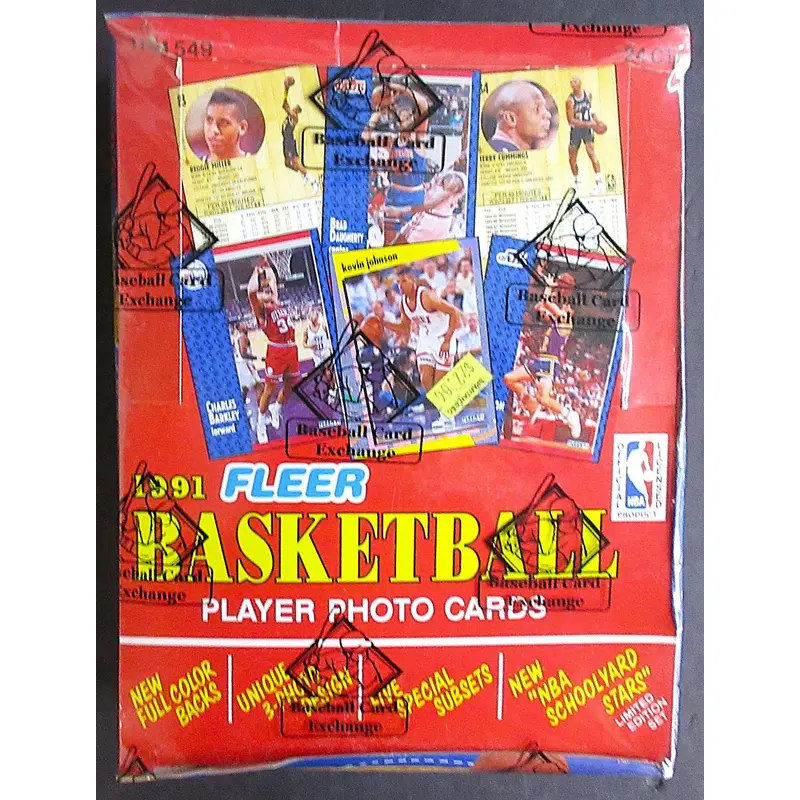 1991/92 Fleer Basketball Series 1 Rack Box (24/42) (BBCE)