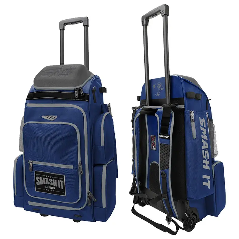 2025 Smash Ops Lil Guerrilla Hybrid Roller/Bat Pack Bag - Navy/Grey