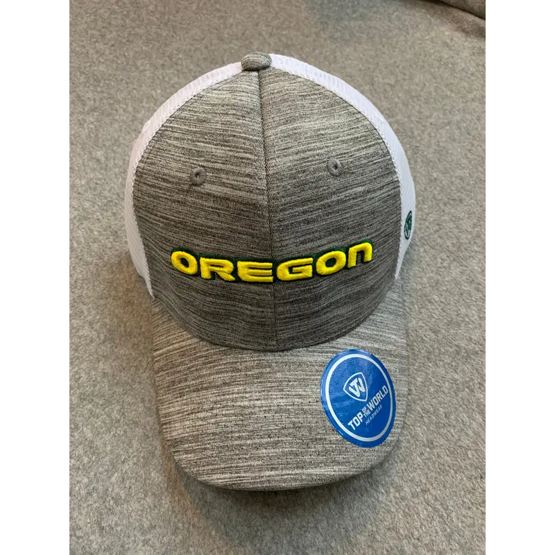 Gray With Yellow 'Oregon' Ducks Trucker Hat