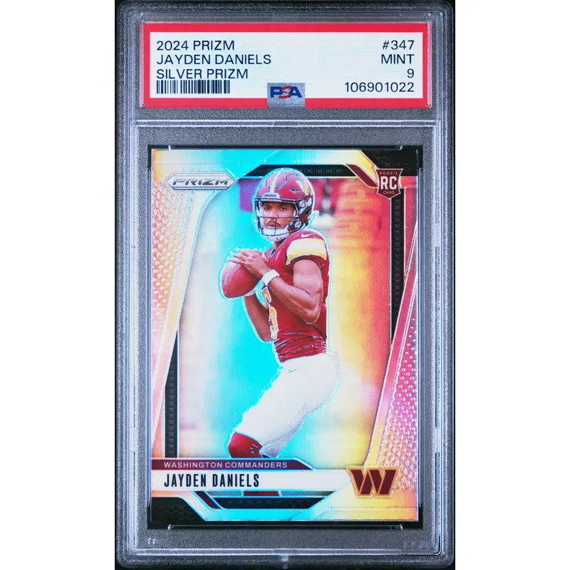 Jayden Daniels 2024 Panini Prizm Silver #347 PSA 9 Mint