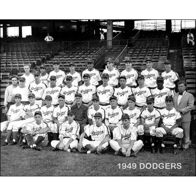 1949 Brooklyn Dodgers 8X10 Photo - Robinson Campanella - 2134