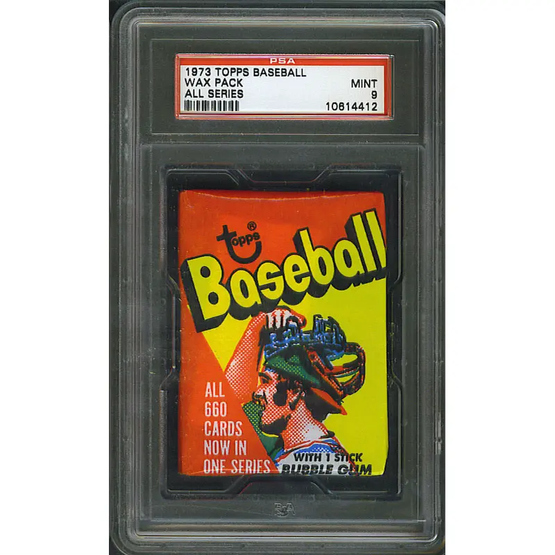 1973 Topps Baseball Unopened All Series Wax Pack PSA 9