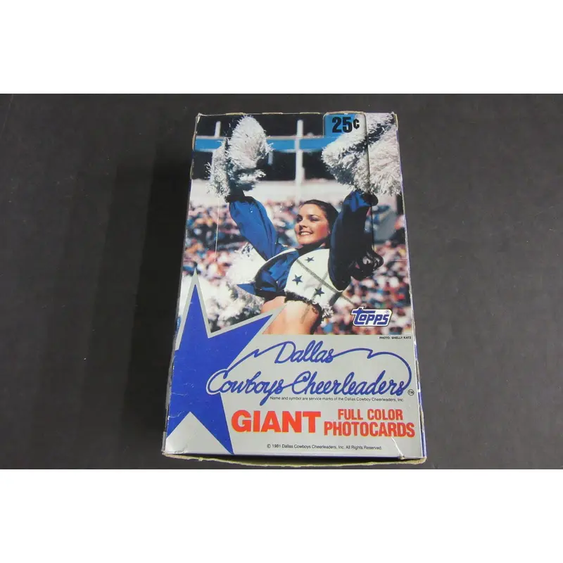 1981 Topps Dallas Cowboys Cheerleaders Giant Photocards Box