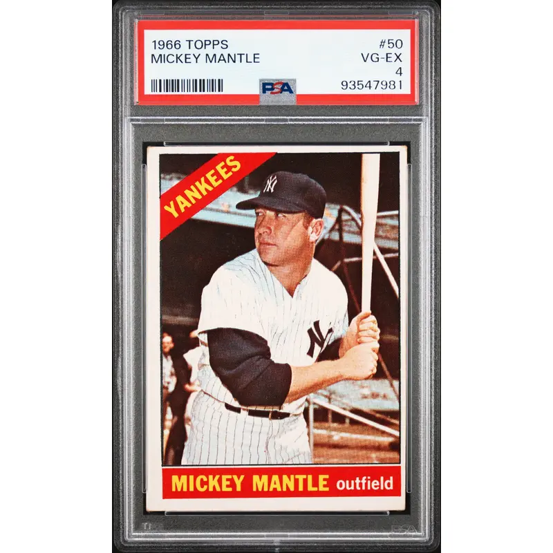 Mickey Mantle 1966 Topps #50 PSA 4 VG-EX