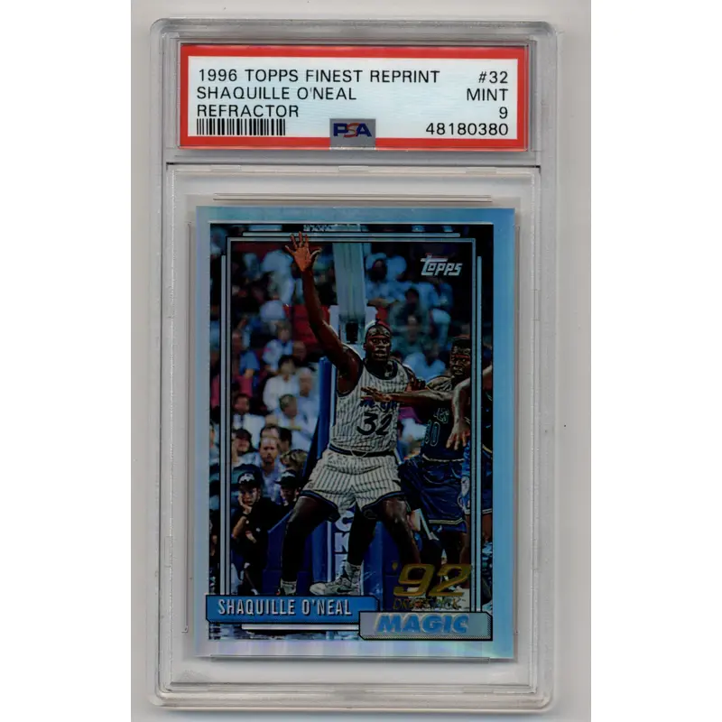 Shaquille O'neal 1996-97 Topps Finest Reprint #32 Refractor PSA 9 Mint
