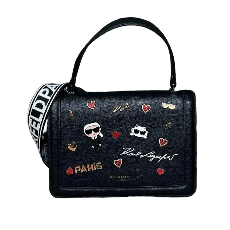 BAG KARL LAGERFELD WOMEN SIMONE FLAP CROSSBODY LH6EO6BI BLK