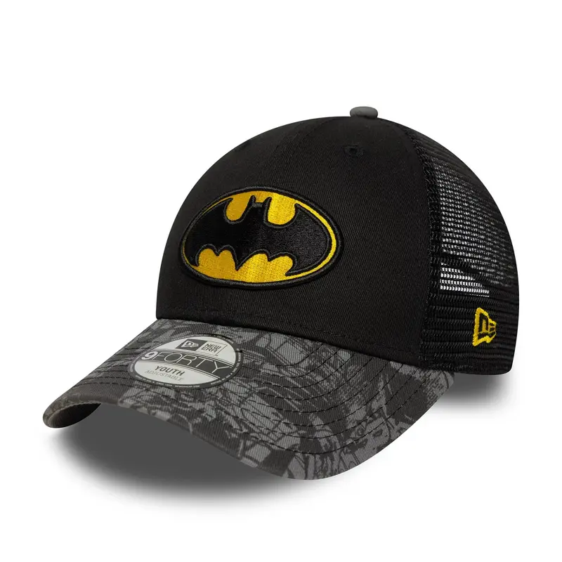 Batman Youth DC Black 9FORTY Trucker Adjustable Cap