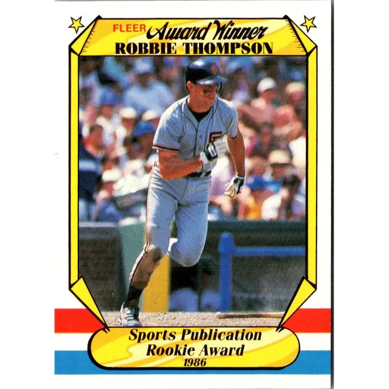 1987 Fleer Award Winners Robbie Thompson #39