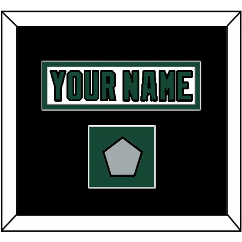 Dallas Nameplate & Stanley Cup Champions Patch - Home White (1994-1999) - Single Mat 4
