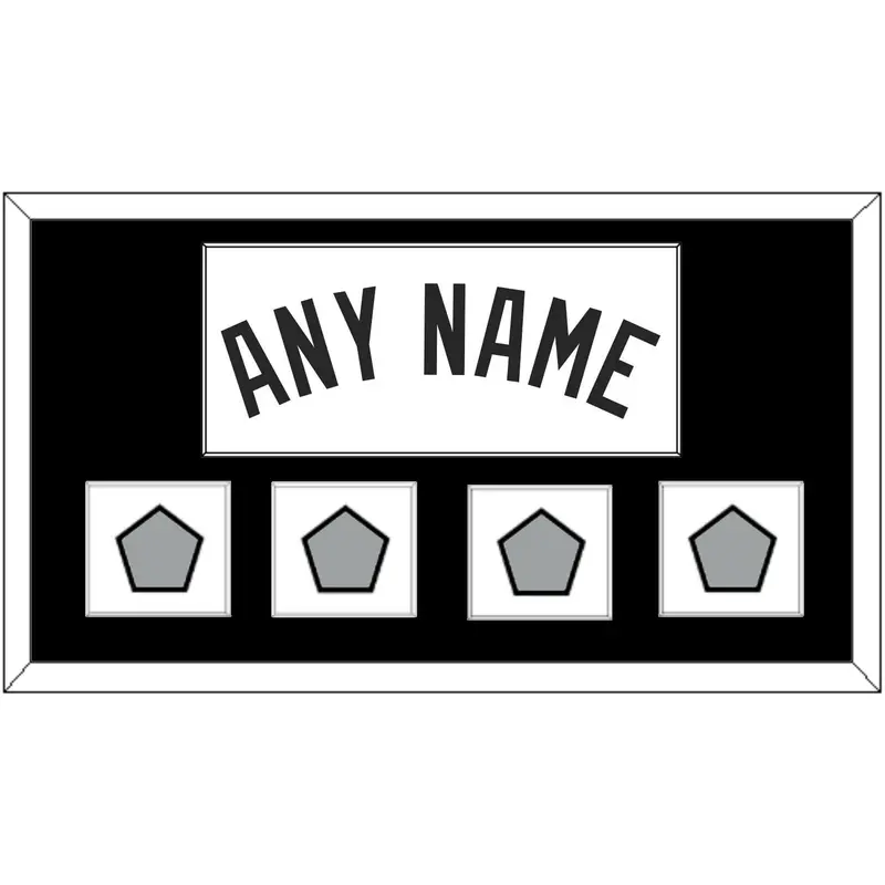 San Antonio Name With 4 Champions Trophy Patches - Home White (2002-2017) - Single Mat 1