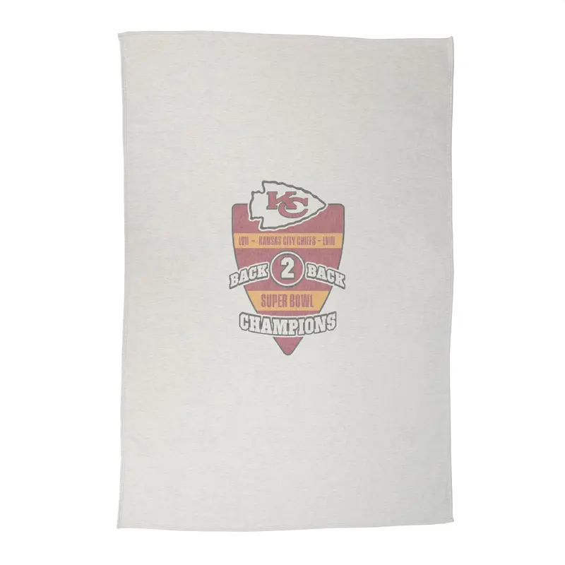 Kansas City Chiefs SB 58 Champions Back to Back Sublimated Sweatshirt Blanket