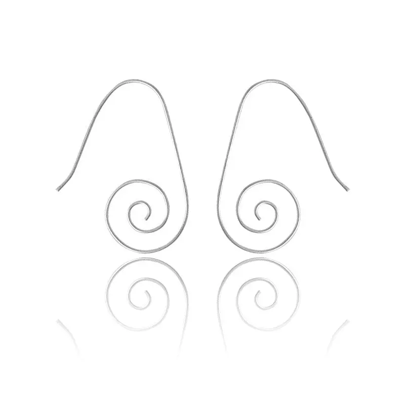 Sterling Silver Hook Swirl Earring
