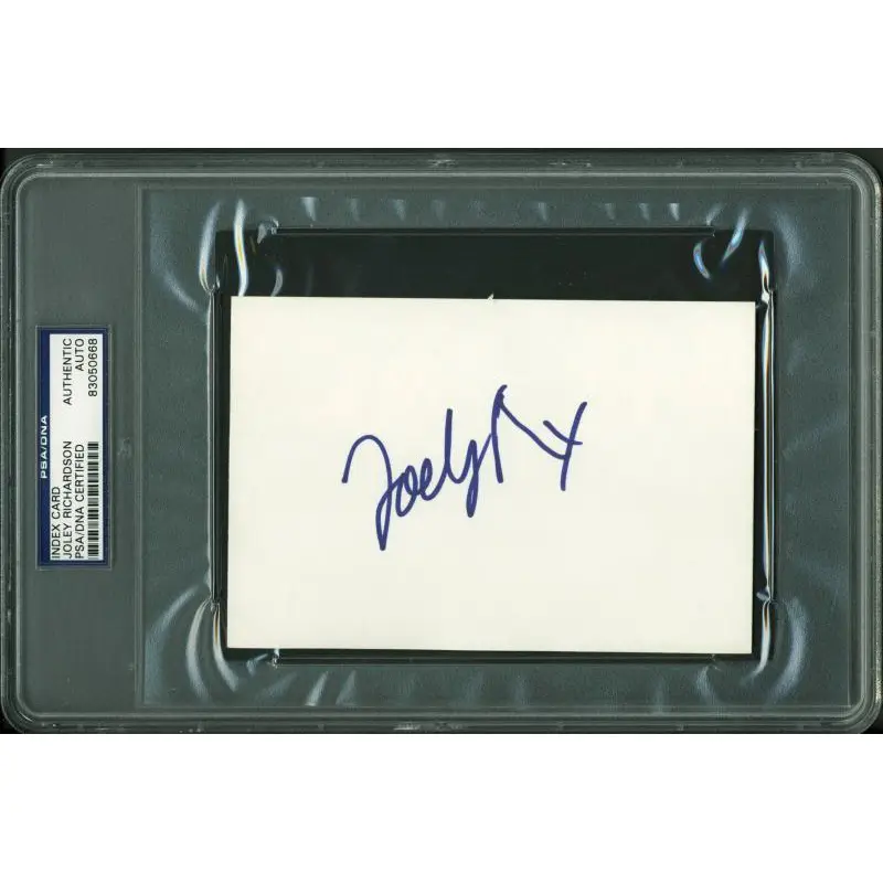 Joley Richardson Authentic Signed 4X6 Index Card Autographed PSA/DNA Slabbed