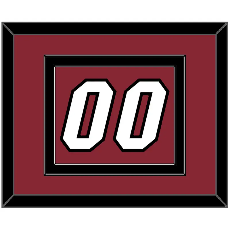Miami Number - Alternate Red (2009-2017) - Double Mat 3