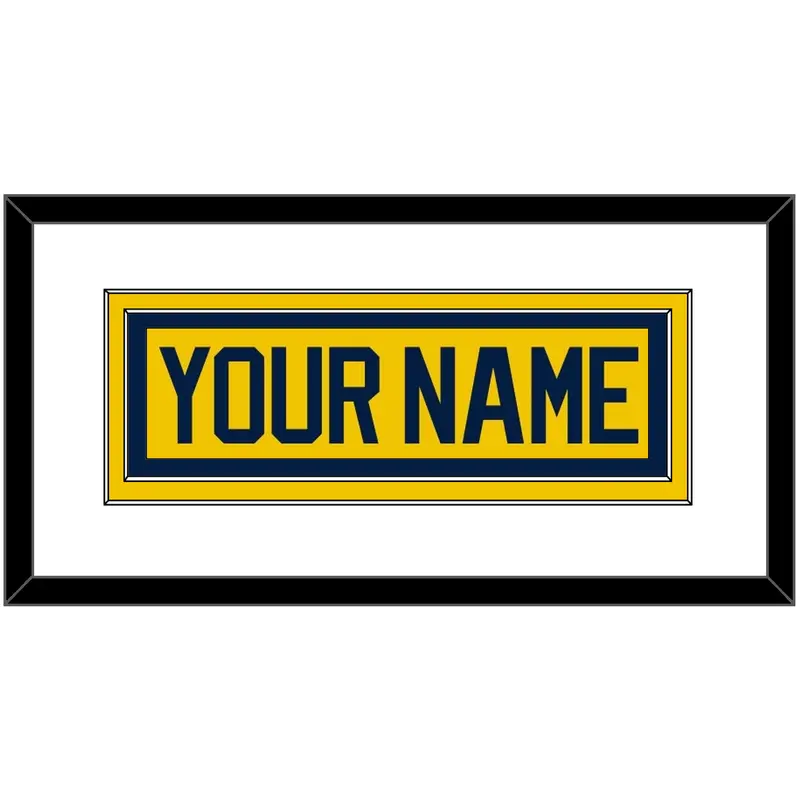 Michigan Hockey Nameplate - Alternate Maize (2021-2023) - Double Mat 1