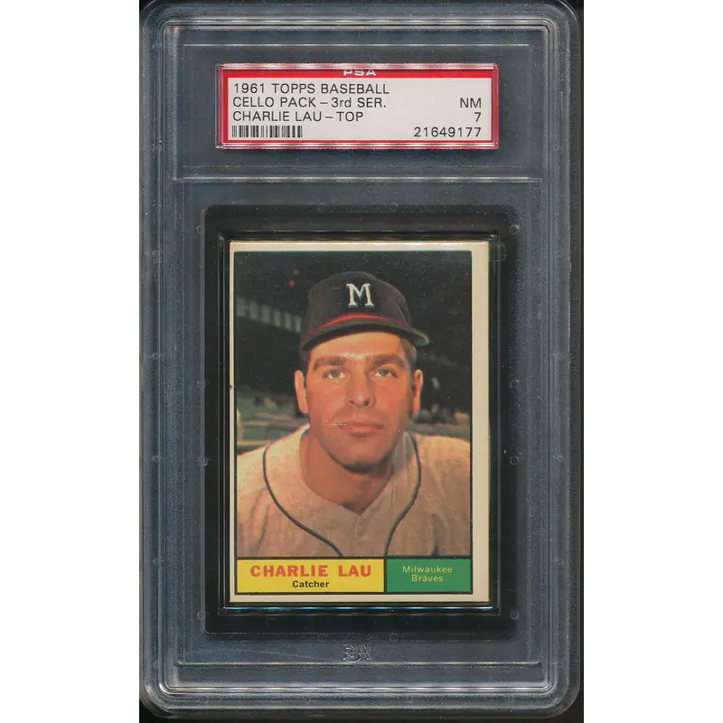 1961 Topps Baseball Unopened 3rd Series Cello Pack PSA 7
