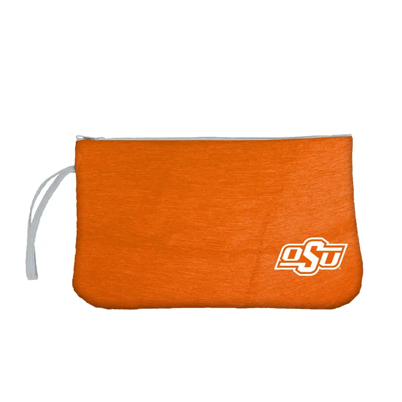 OK State Crosshatch Wristlet