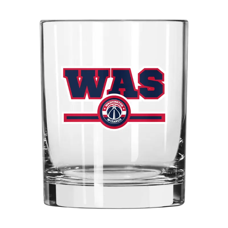 Washington Wizards 14oz Letterman Rocks Glass