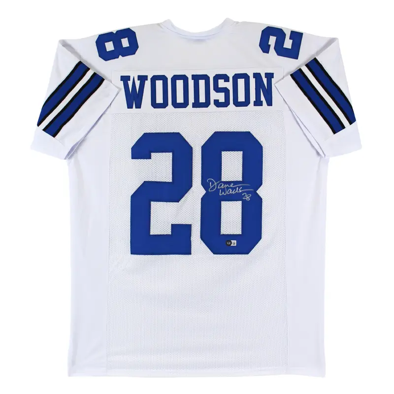 Cowboys Darren Woodson Authentic Signed White Jersey Autographed BAS Witnessed