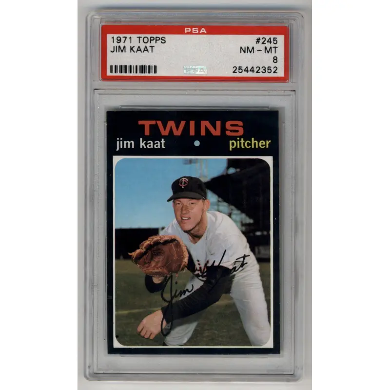 Jim Kaat 1971 Topps #245 PSA 8 Near Mint Mint