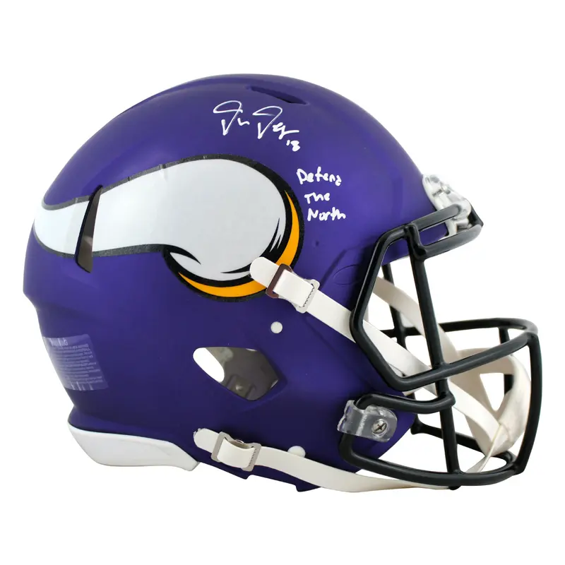 Vikings Justin Jefferson DTN Signed Full Size Speed Proline Helmet BAS Witnessed