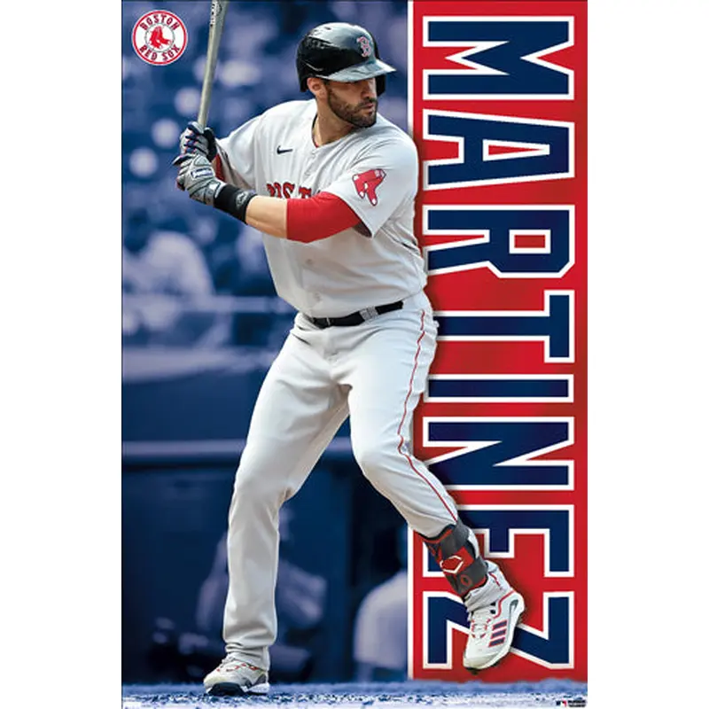JD Martinez "Superstar" Boston Red Sox MLB Baseball Action Poster - Trends 2022