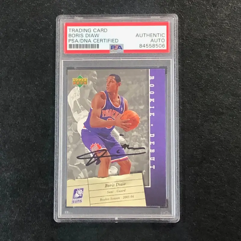 2006-07 Upper Deck Rookie Debut #75 Boris Diaw Signed Card AUTO PSA Slabbed RC Suns