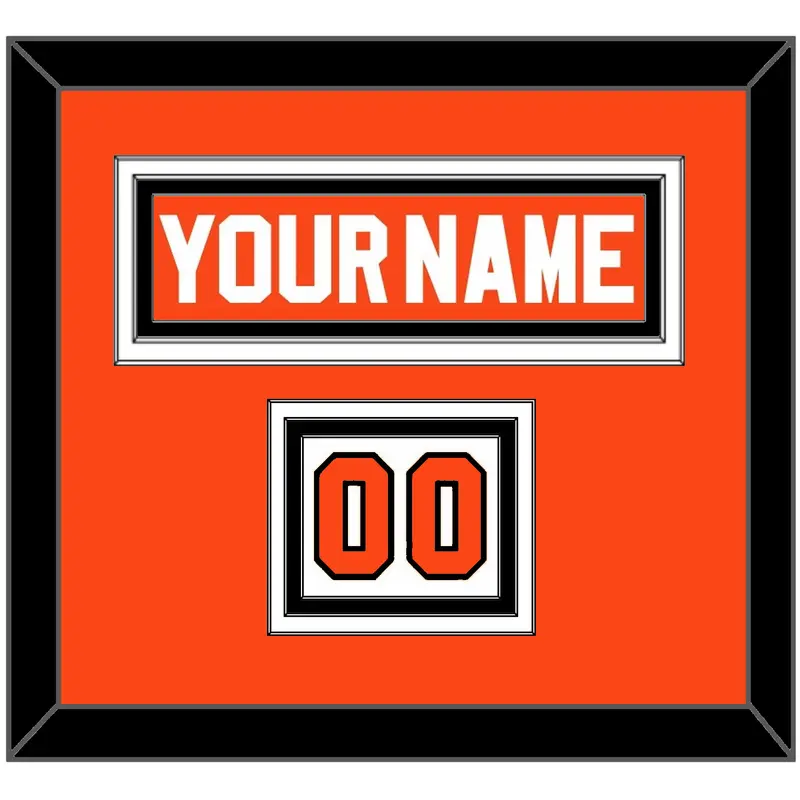 Philadelphia Nameplate & Number (Shoulder) - Road Orange (1983-2001) - Triple Mat 3