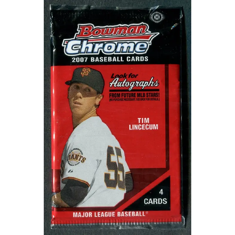 2007 Bowman Chrome Baseball Unopened Pack (Hobby) (4)