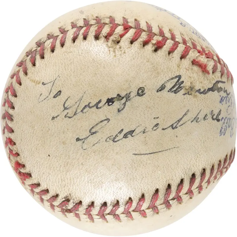 Eddie Shore Single Signed American League Baseball Boston Bruins NHL PSA DNA