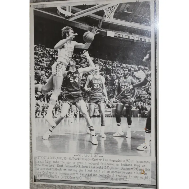1974 Indiana University AP Wirephoto, Benson, Laskowski, Buckner, Wilkerson