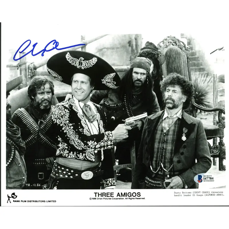 Chevy Chase Three Amigos Authentic Signed 8X10 Promo Photo BAS Witnessed #I47784