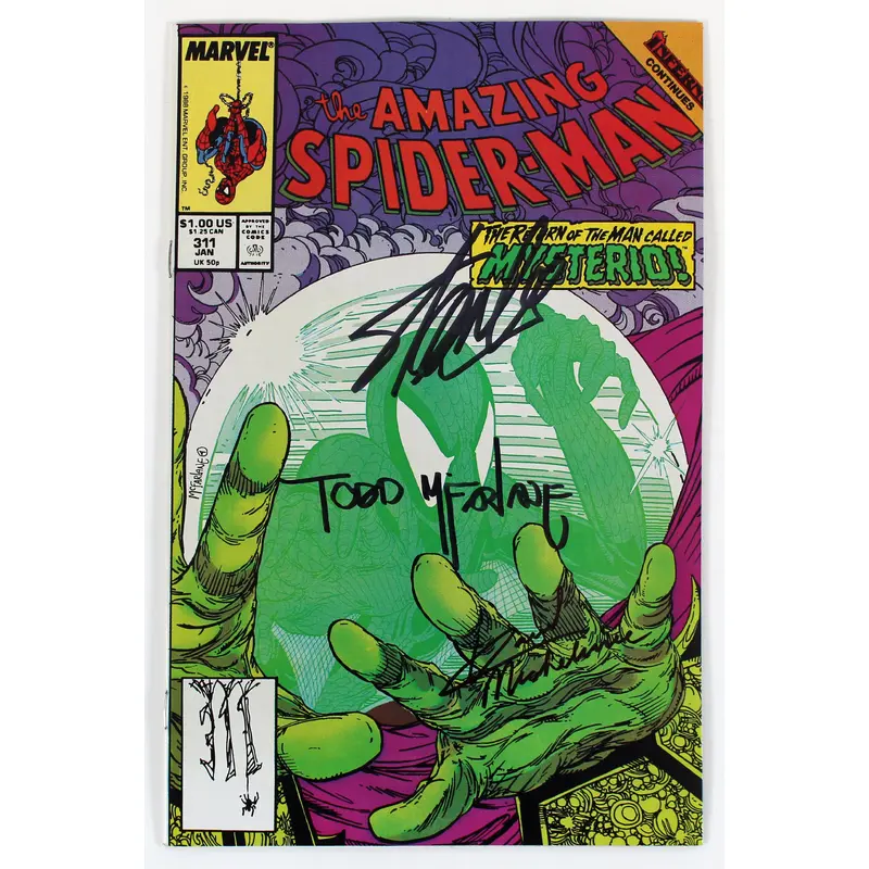 Marvel (3) Stan Lee, McFarlane & Michelinie Signed Spider-Man #311 Comic JSA
